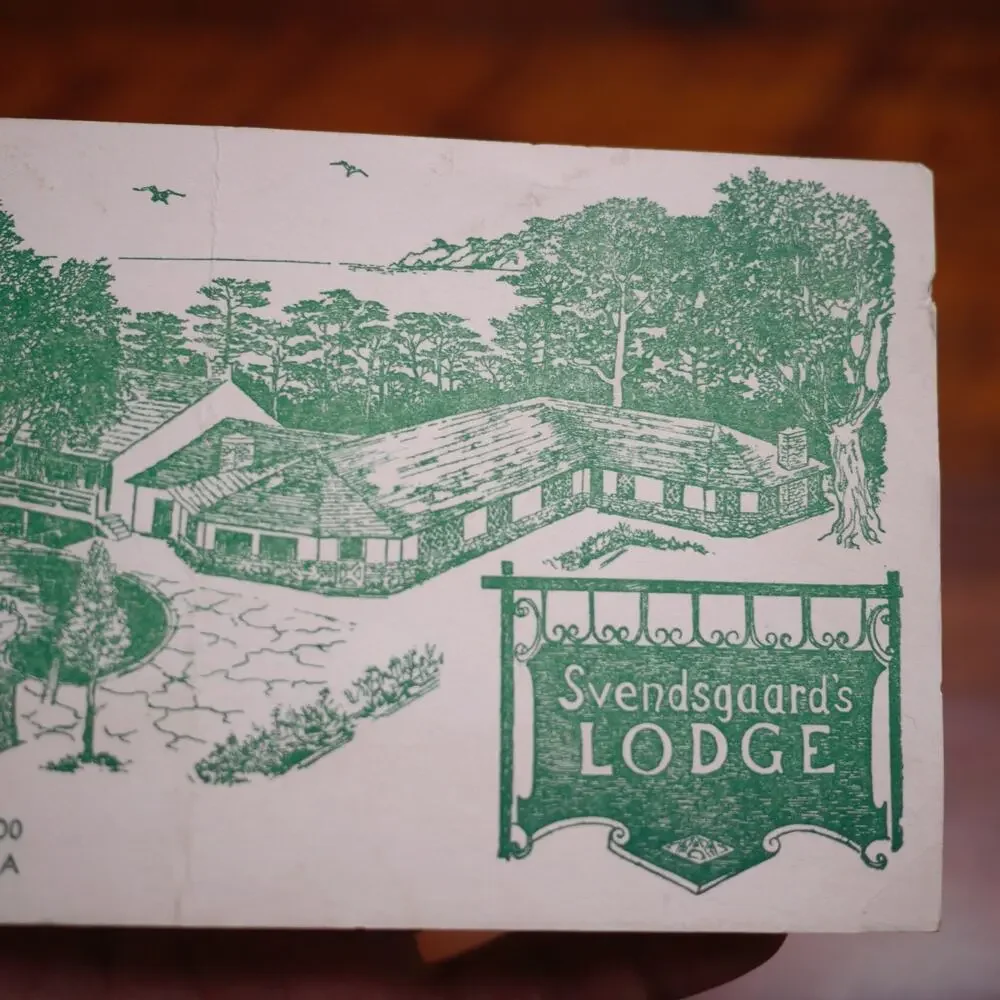 Vintage SVENDSGAARDS LODGE Mid Century Inn Carmel-By-The-Sea California Postcard